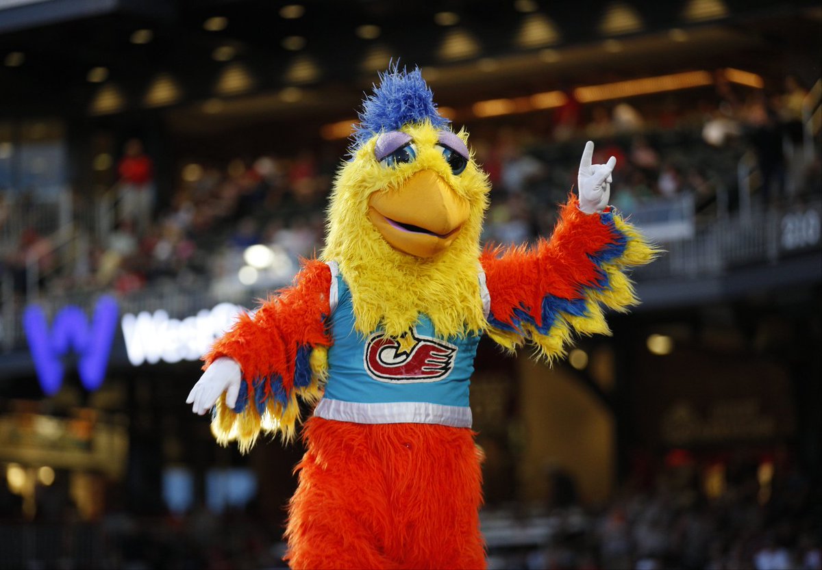 San Diego Chicken, unofficial mascot, at a Padres game.  San diego padres  baseball, Padres baseball, Team mascots